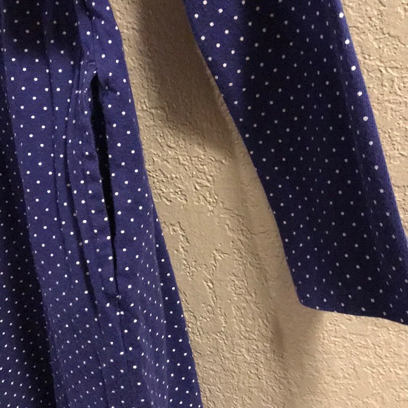 Lands End Polkadot Long Sleeve Dress w/Pockets Size 7 - Picture 3 of 7